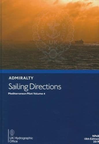 NP48 - Admiralty Sailing Directions: Mediterranean Pilot Volume 4 ( 18th Edition )
